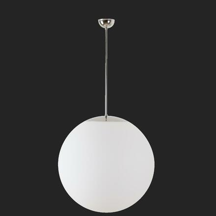 OSMONT 60215 ADRIA P5 závěsné skleněné svítidlo nerez leštěná / bílá IP40 3000 K 48W LED