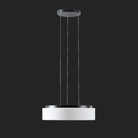 OSMONT 67408 ERIS LE4 závěsné skleněné svítidlo černá / bílá IP40 3000 K 35W LED