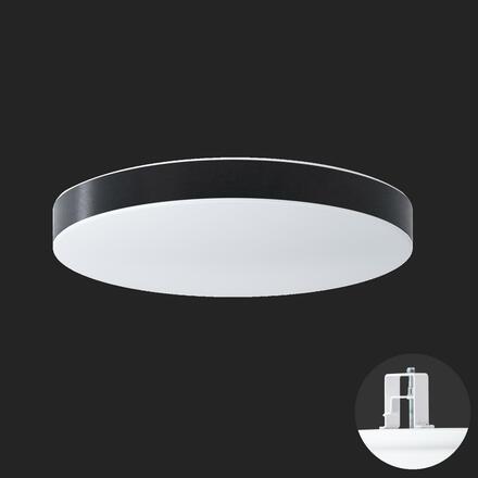 OSMONT 69344 DELIA CV3 stropní/nástěnné plastové polovestavné svítidlo bílá / bílo - černá IP44 3000 K 33W LED nouzové kombinované 3 h