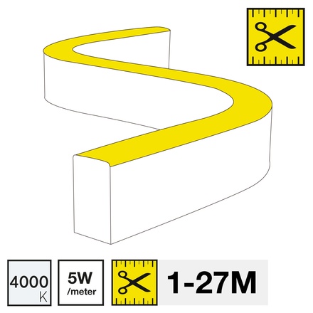 LED pásek SLC NEON FLEX SIDE 4000K 5W 238LM 1-27M IP67