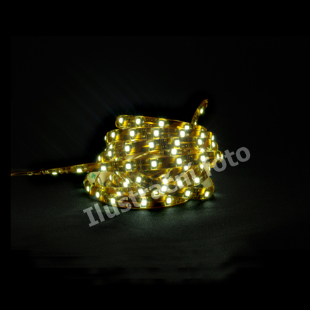 McLED LED pásek SMD3528 žlutá, DC12V, IP20, 8mm,bílý PCB pásek, 30 led/metr 121.179.10.0
