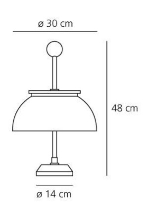 Artemide stolní lampa Alfa E14 2x6W Design Collection