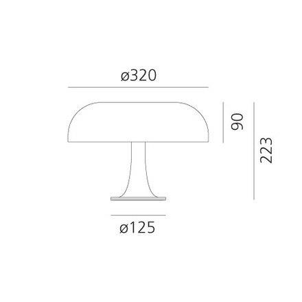 Artemide stolní lampa Nessino 20 W E14 bílá
