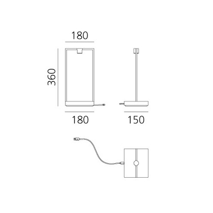 Artemide stolní LED svítidlo Curiosity 36 1,7 W 3000K stmívatelné