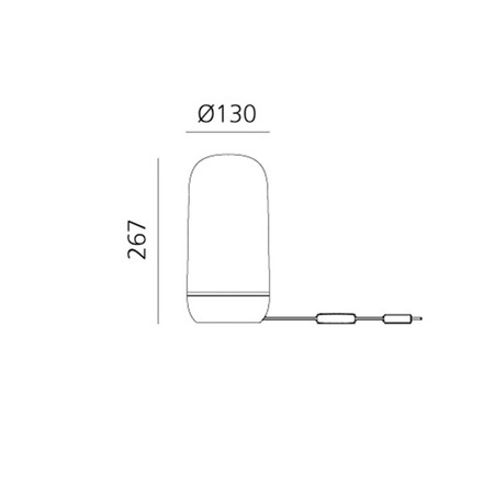 Artemide stolní lampa Gople Plug Design Collection E14 max 5,5 W