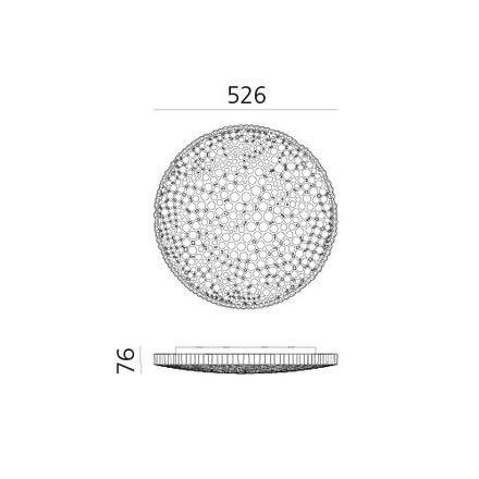 Artemide stropní svítidlo Calipso 50 W 220-240 V 2700K stmívatelné APP