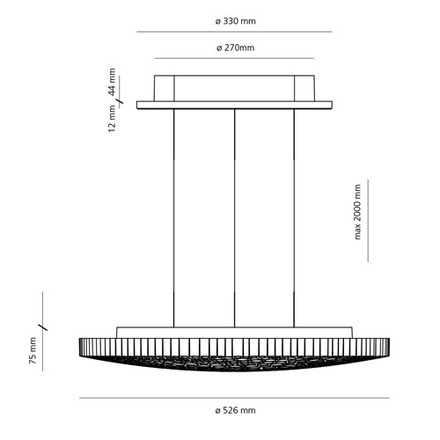 Artemide závěsné svítidlo Calipso 50 W 2700K stmívatelné APP