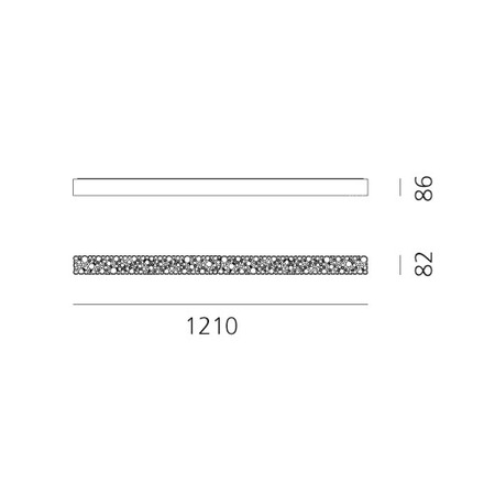 Artemide stropní LED svítidlo Calipso Linear 120 43 W 3000K stmívatelné APP