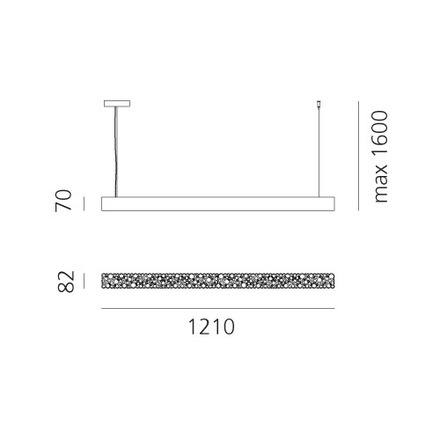 Artemide závěsné svítidlo Calipso Linear 120 43 W 3000K stmívatelné APP