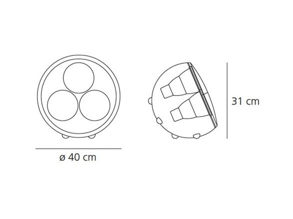 Artemide LED designové podlahové svítidlo Yang 42 W 3000K App kompatibilní