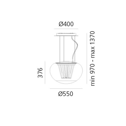 Artemide závěsné svítidlo Spectral Light LED 36,4 W + RGB, 3000K, stmívatelné