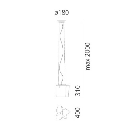 Artemide závěsné svítidlo Logico Fumè E27 13W 220-240V