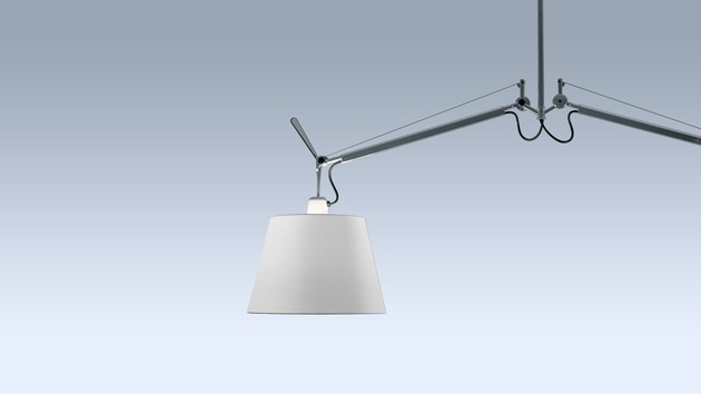 Artemide závěsné svítidlo Tolomeo Basculante Due Bracci E27 max 2x21 W bez stínítka