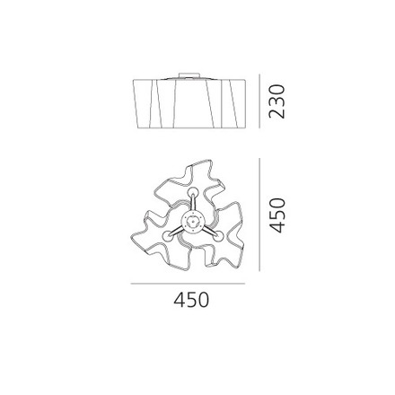 Artemide stropní svítidlo Logico Mini 3xE27 Silk 31,5 W 220-240 V