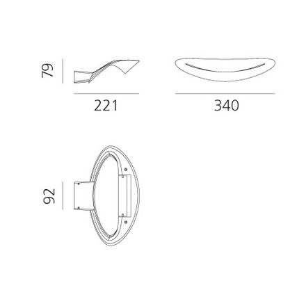 Artemide nástěnné svítidlo Mesmeri 11 W R7s bílá