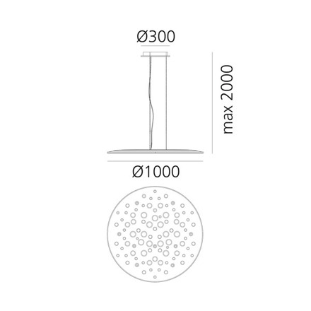 Artemide závěsné svítidlo Silent Field 2.0 75 W 3000K stmívatelné APP oranžové