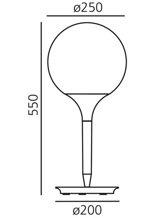 Artemide stolní lampa Castore 25 E27 max. 12 W stmívatelná