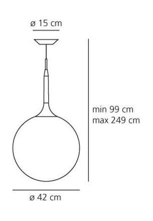 Artemide závěsné svítidlo Castore 42 E27 max 21 W