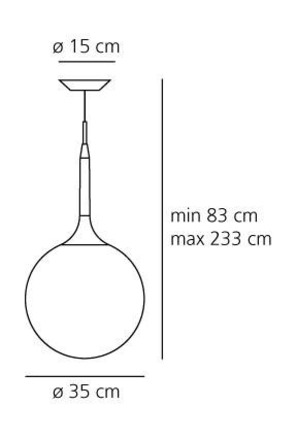 Artemide závěsné svítidlo Castore 35 E27 max 21W