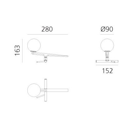 Artemide stolní lampa Yanzi 9,5 W LED stmívatelná 3000K