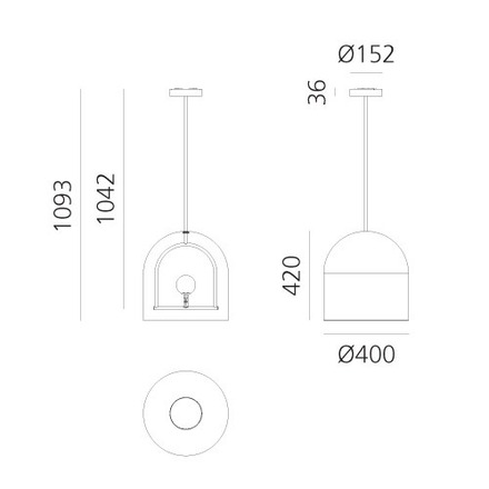 Artemide závěsné svítidlo Yanzi 10 W 220-240 V stmívatelné