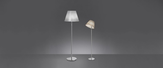 Artemide stojací lampa Choose Mega Floor E27 52 W 220-240 V pergamen/chrom