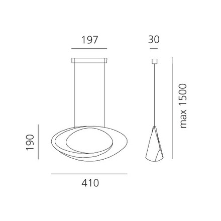 Artemide závěsné svítidlo Cabildo LED 44 W 3000K stmívatelné