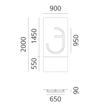 Artemide nástěnné LED svítidlo Alphabet of Light Number 3 26 W 3000K