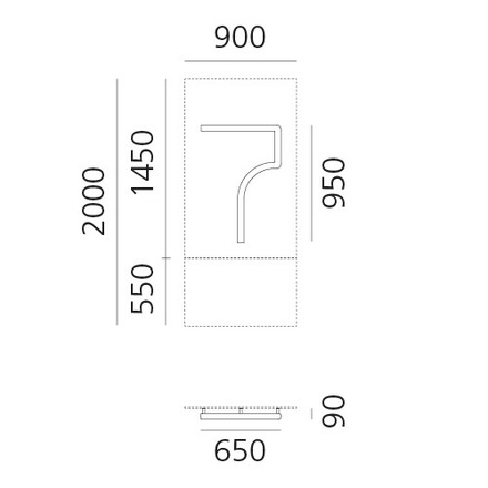 Artemide nástěnné LED svítidlo Alphabet of Light Number 7 22 W 3000K