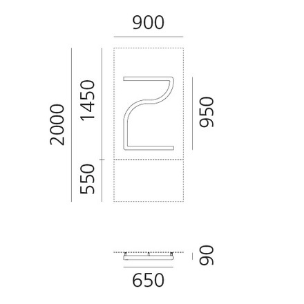 Artemide nástěnné LED svítidlo Alphabet of Light Z 32 W 3000K
