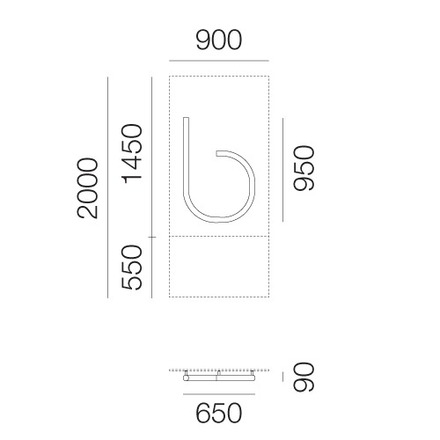 Artemide nástěnné svítidlo Alphabet of Light písmeno b 26 W 3000K