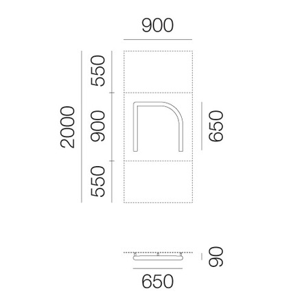 Artemide nástěnné LED svítidlo Alphabet of Light písmeno n 22 W 3000K