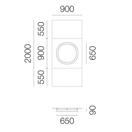 Artemide nástěnné LED svítidlo Alphabet of Light písmeno o 24 W 3000K