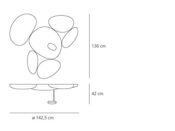 Artemide stropní LED svítidlo Skydro 29 W 3000K stmívatelné