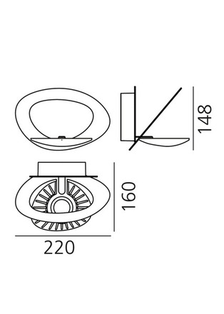 Artemide nástěnné svítidlo Pirce Micro 27 W 2700K stmívatelné bílé