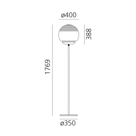 Artemide stojací lampa Vitruvio E27 max 21 W Design Collection