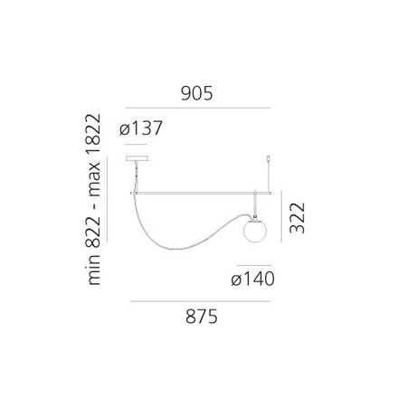 Artemide závěsné svítidlo nh S2 14 E14 5W Design Collection