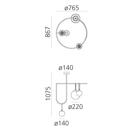Artemide závěsné svítidlo nh S4 Circulaire 23 W 220-240 V E27/E14
