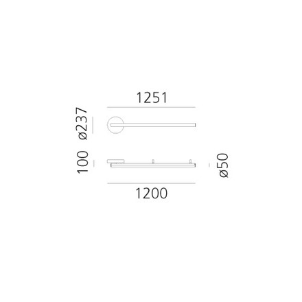 Artemide LED svítidlo Alphabet of Light Linear 120 26 W 220-240 V 3000K stmívatelné