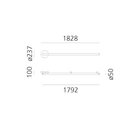 Artemide LED svítidlo Alphabet of Light Linear 180 39 W 220-240 V 3000K stmívatelné APP