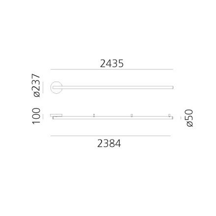 Artemide LED svítidlo Alphabet of Light Linear 240 52 W 220-240 V 3000K stmívatelné