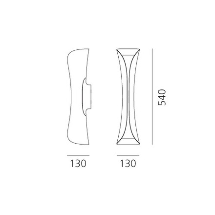 Artemide nástěnné svítidlo Cadmo Design Collection 20 W GU10 220-240 V černobílé