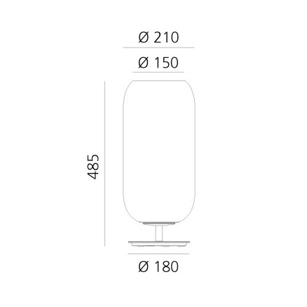 Artemide stolní svítidlo Gople E27 Design Collection 17 W černá/měď