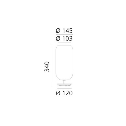 Artemide stolní lampa Gople Mini E14 max 6 W Design Collection bílá