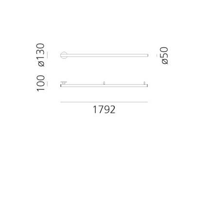 Artemide svítidlo Alphabet of Light Linear 180 35 W 220-240 V 3000K stmívatelné polozapuštěné