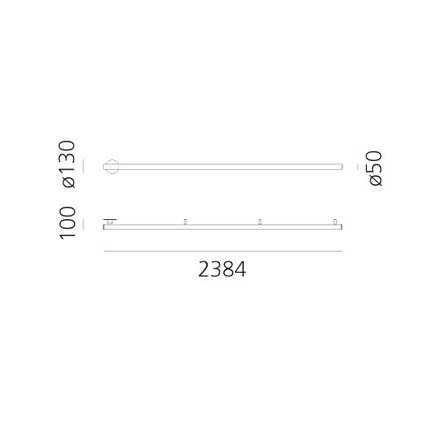 Artemide svítidlo Alphabet of Light Linear 240 47 W 220-240 V stmívatelné 3000K polozapuštěné