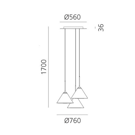 Artemide závěsné svítidlo Look at Me Cluster 35 50 W 3000K stmívatelné App