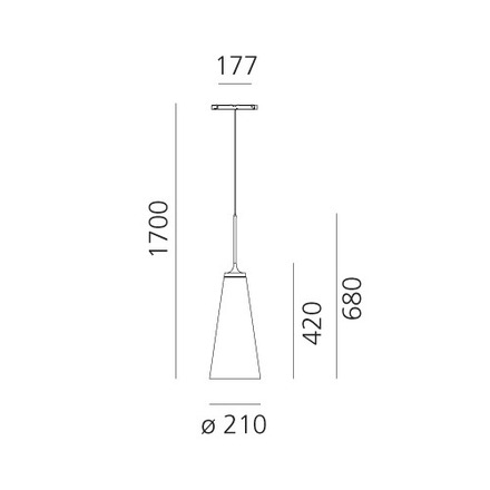 Artemide závěsné svítidlo Look at Me Cone Track 21 21W 3000K pro lištu