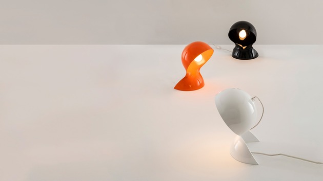 Artemide stolní lampa Dalù Design Collection E14 max 6 W bílá