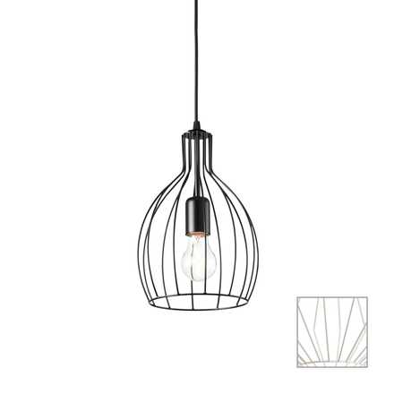 Závěsné svítidlo Ideal Lux Ampolla-2 SP1 nero 148151 černé 20,5cm